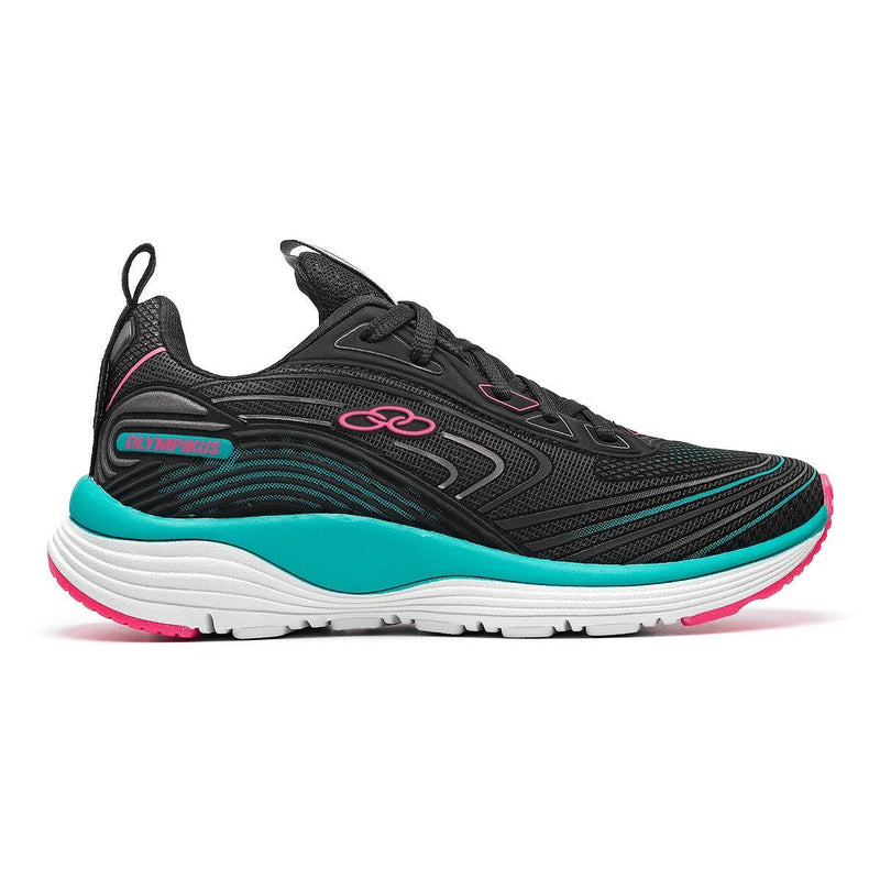 Tênis Feminino Olympikus Runner chinelo nike , calaçados Olympikus PRETO/VERDE 34 